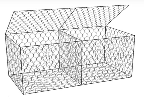 60 × 80mm Dokumalı Gabion Sepeti 1mx1mx1m Tel Daha Yüksek Yükleme Kapasitesi ve Dayanıklılık İçin