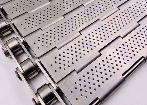 Hafif ve Yüksek Yoğunluklu Ürünler İçin 1mm-4mm Plakalı Delikli Konveyör Bant