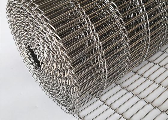 3 "ila 14" Metal Konveyör Bant Düz Esnek Hasır Konveyör Bant