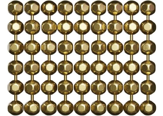 Paslanmaz çelik metal boncuk perde 2mm-12mm çapı uzay bölücü için