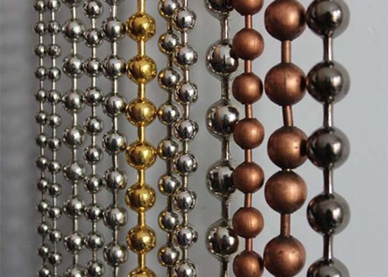 Paslanmaz çelik metal boncuk perde 2mm-12mm çapı uzay bölücü için
