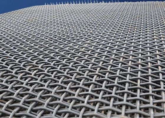Plain Vibrating Screen Crimped Woven Wire Mesh 5mm Hooks ile