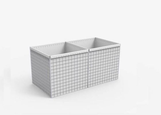 Savunma Kalesi Askeri Savunma ve Sel Koruması için 50 × 50 mm Gabion Bariyer