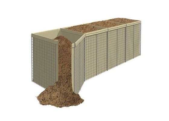 Savunma Kalesi Askeri Savunma ve Sel Koruması için 50 × 50 mm Gabion Bariyer