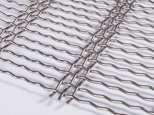 Karbon Çeliği Yuvalı Dokuma Madencilik Elek Örgüsü 1.25-4mm Tel Çapı