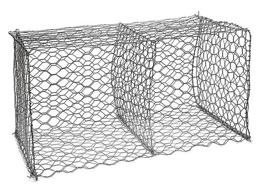 60 × 80mm Dokumalı Gabion Sepeti 1mx1mx1m Tel Daha Yüksek Yükleme Kapasitesi ve Dayanıklılık İçin