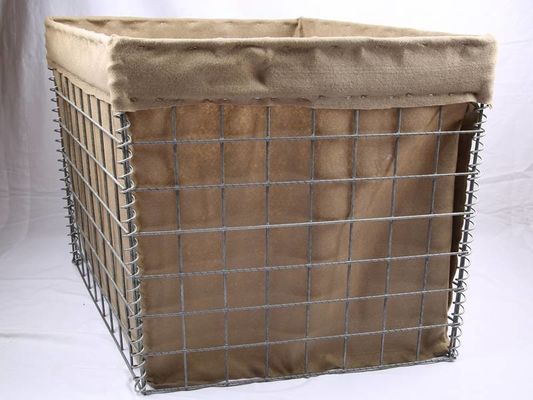 2" × 2" Mesh Açma Gabion Patlama Duvarı 3 mm Tel Diametresi Askeri Kontrolde Kurşunları Savun Deniz Sel