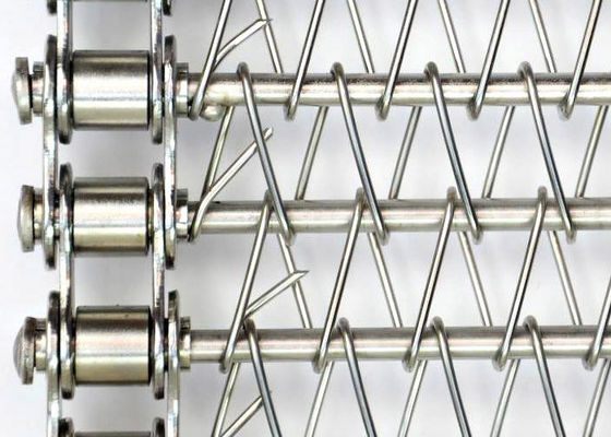 Spiral çapı 2.0 mm Kaynaklı kenar düz spiral taşıyıcı kemer paslanmaz çelik 304
