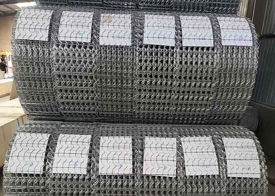 Gümüşlenmiş galvanizli beton ağırlık kaplama ağı 25.4 mm X 67 mm Ağı X 190.5 mm Şeritler