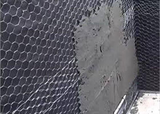 Çatı ve duvarı güçlendirmek için Stucco ağı olarak kullanılan altıgen tel ağı
