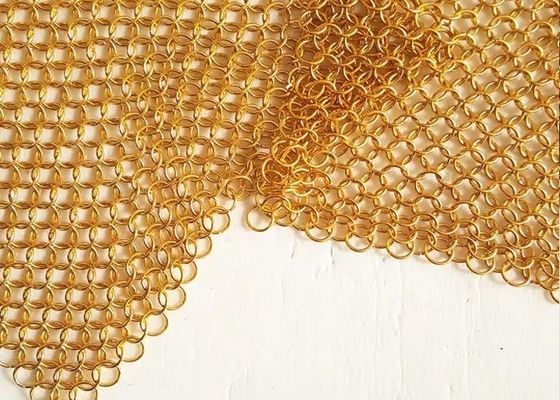 Zincir Örgü Halkası, Zincir Posta Perdesi, Bina Dış Ve İç Dekorasyonu İçin Halka Metal Perde