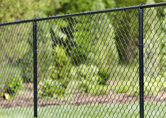 30mm-60mm Mesh 5 ft Siyah Zincir Bağlantı Çit 6 Ft Vinil Kaplı