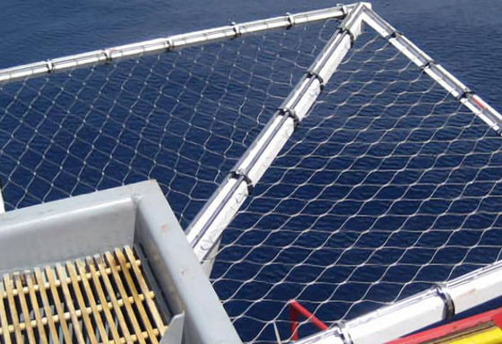 304 304L Halatlı Helidek Çevre Güvenlik Ağı Düğümlü Halat Örgüsü