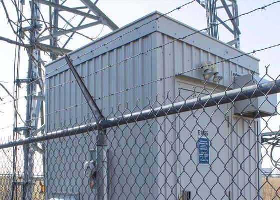 Elektrik Güvenliği 1.8 M Zincir Bağlantısı Çit Vinil Kaplama