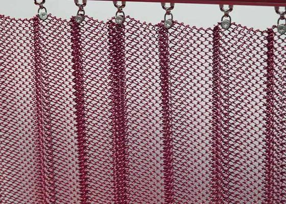 1.0 mm Tel Diametri Alüminyum Metal Bobin Çamaşır Perde Evler ve Oteller İçin Dahili Dekoratif Ağı