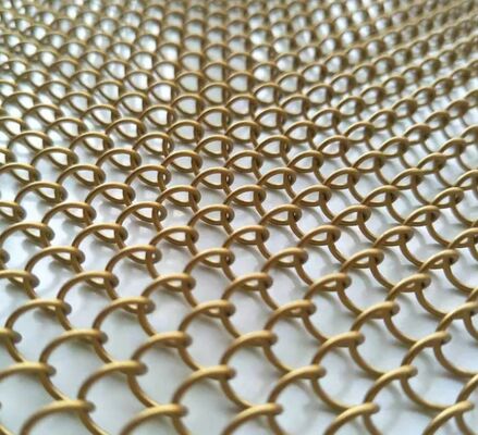 1.0mm Tel UV'ye dayanıklı özelleştirilebilir boyutlar Alüminyum Tel Ağı Perde Metal Bobin Perdeler