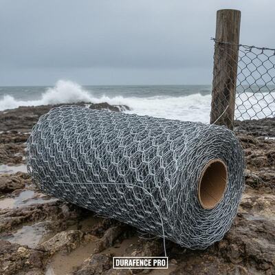 Rust Resistant Galvanized Hexagonal Wire Mesh for Durable Fence Designed to Withstand Harsh Weather Conditions and Ensure Longevity