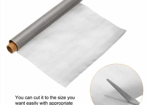 100 Mesh SS316 Paslanmaz Çelik Dokumalı Tel Kumaş 0,5m-1m Genişlik Gaz Filtrasyonu 0.1mm Tel Diya