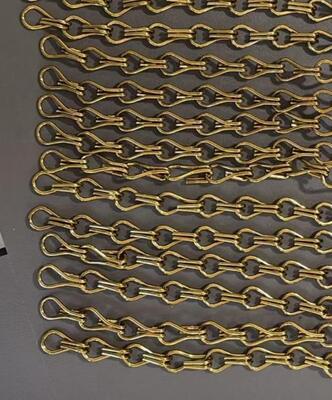 Mat Siyah Anodize Alüminyum Kanca Zinciri Metal Perde 2.0x12x24mm Kanca Boyutu ve 6063 Alüminyum Alaşımı