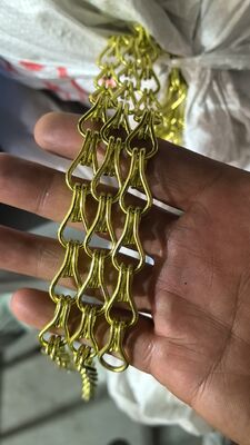 1.5x9x17mm'lik Anodizasyonlu Alüminyum Kanca Zinciri Metal Perde Kanca Boyutu ve Gül Altın Dönüşümü