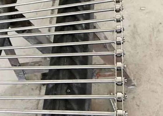 SS314 Çubuk Takviyeli Sinterleme Fırını Konveyör Bant 1100 Derece C Yüksek Sıcaklık
