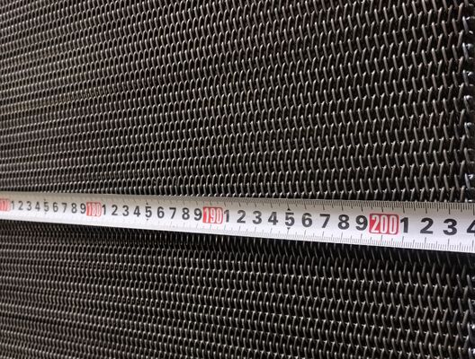 Düz Dokuma Metal Konveyör Bant Hafif Çelik 18A 1.6mm Tel 5mm Çubuk Aralığı 4.3mm Spiral Kurutma Eleği