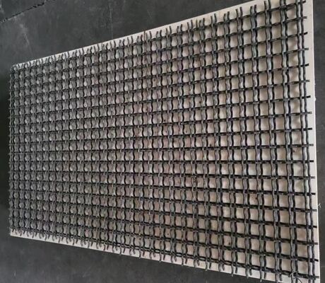 Kör Olma Önleyici Dokuma Titreşimli Elek Mesh 870x1500mm 40mm Açıklıklı Islak Yapışkan Cevher Paneli